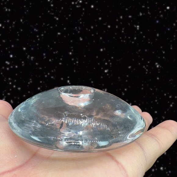 Clear Dome Glass Dimpled Round Candle Holders Made In Finland Glass Votive - Picture 9 of 15